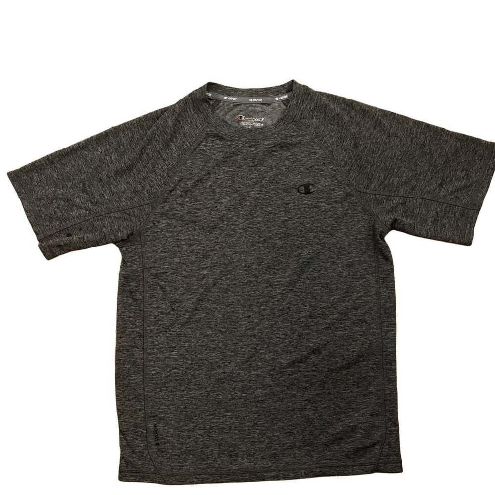 Champion Men Vapor Performance Heather Dark Gray Short Sleeve Athletic T6608 G61